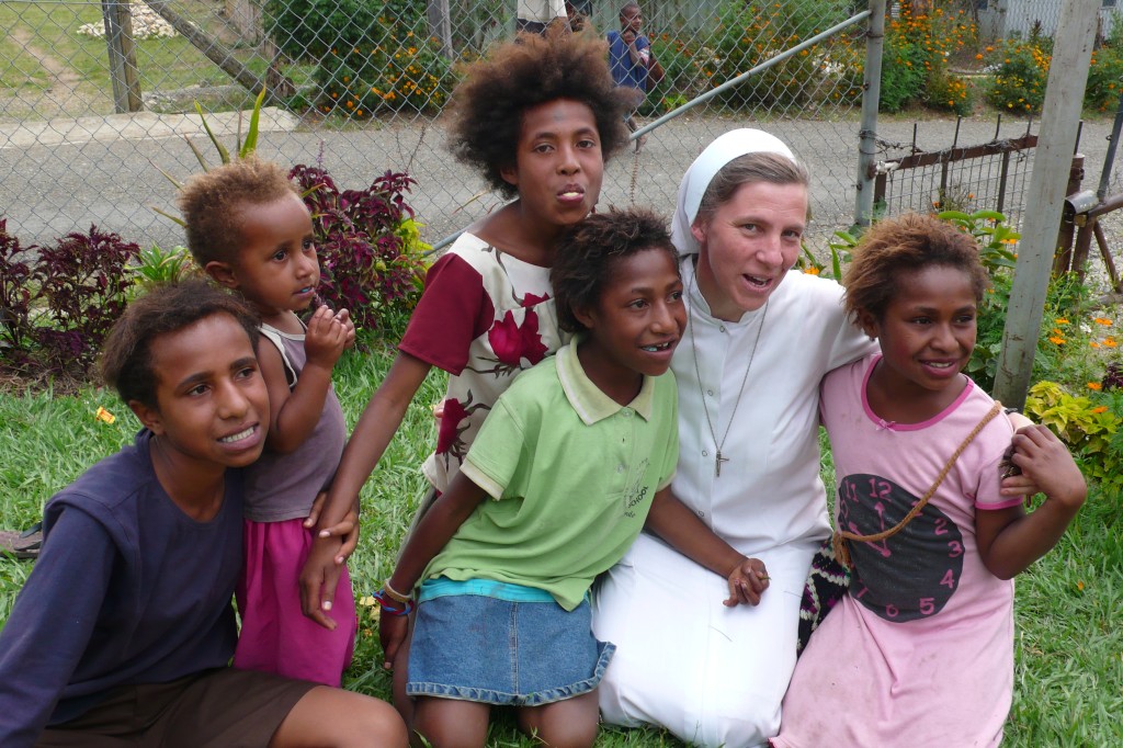 A missionary from the Sisters of the Holy Spirit, in Papua New Guinea.