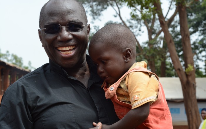 Father Ruffino Ezama visiting Moyo's Baby Home in Uganda.